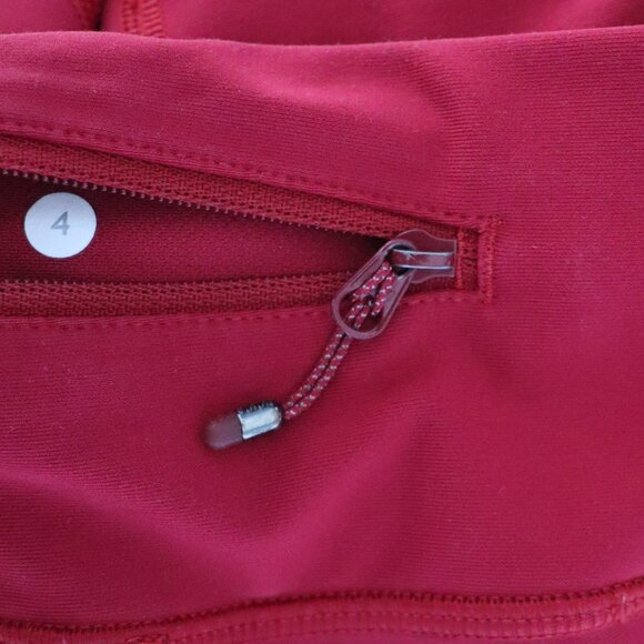 Lululemon Womens Pink Tight Stuff Sz 4 Scalloped Active Crop Run Leggings | 31" - Picture 11 of 11